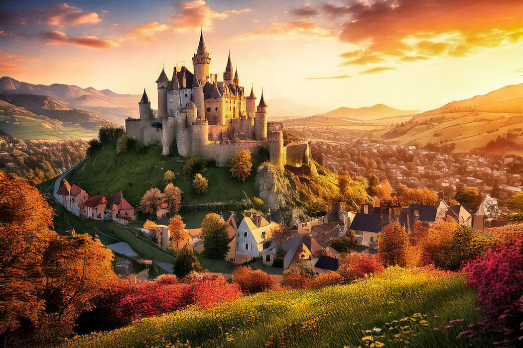 Premium Textil-Leinwand Burg Wehrkogel