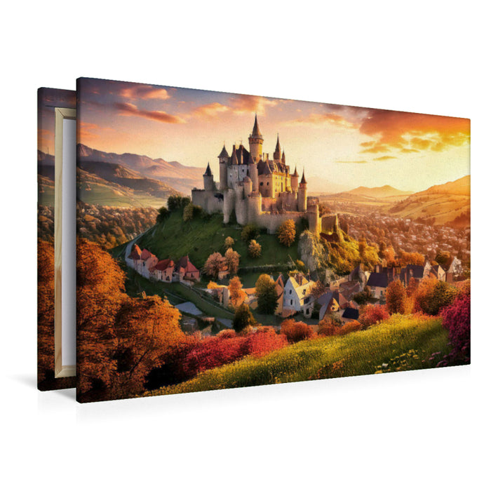 Premium Textil-Leinwand Burg Wehrkogel