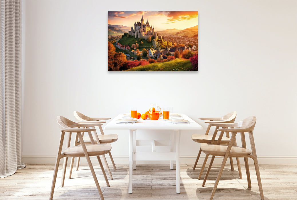 Premium Textil-Leinwand Burg Wehrkogel