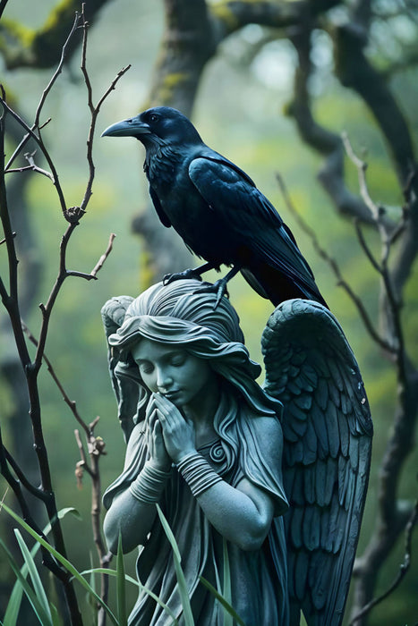 Premium Textil-Leinwand Bote der Anderswelt - Ein Kunstwerk voller Mystik