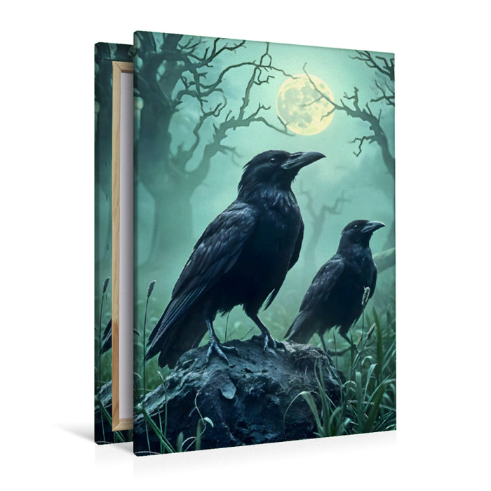 Premium Textil-Leinwand Die Wächter der Nacht – Ein Hauch von Mysterium
