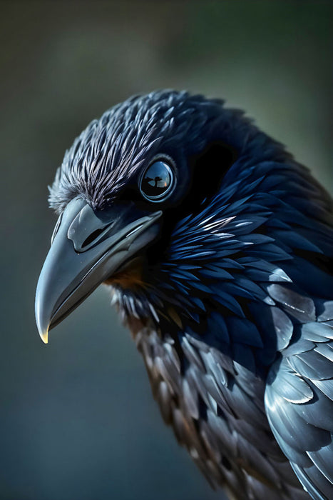 Premium Textil-Leinwand Der Blick ins Unbekannte – Die Essenz der Nacht