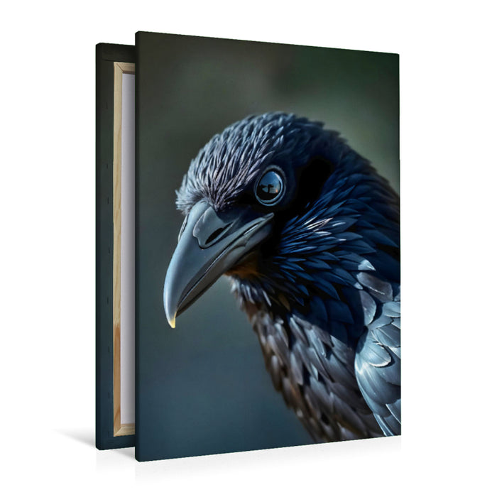 Premium Textil-Leinwand Der Blick ins Unbekannte – Die Essenz der Nacht