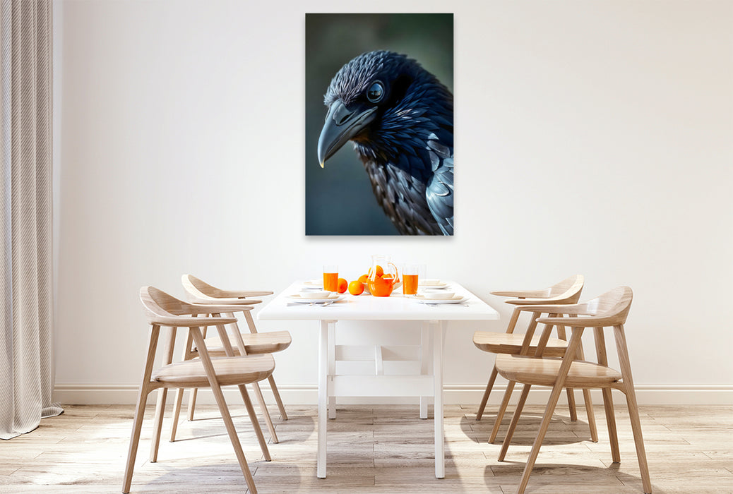 Premium Textil-Leinwand Der Blick ins Unbekannte – Die Essenz der Nacht