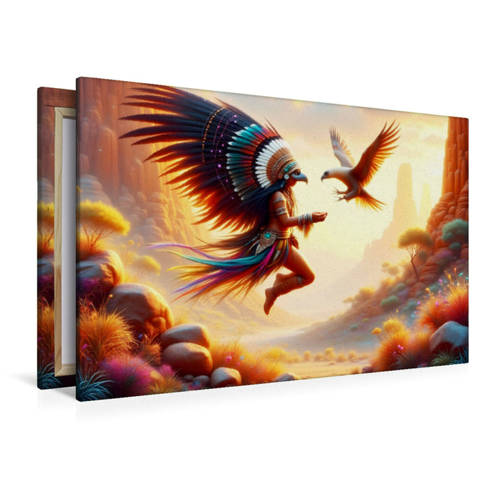 Premium Textil-Leinwand Der Wächter der Berge