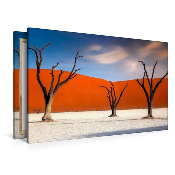 Premium Textil-Leinwand Das Deadvlei -Teil des Namibia-Naukluft-Nationalparks