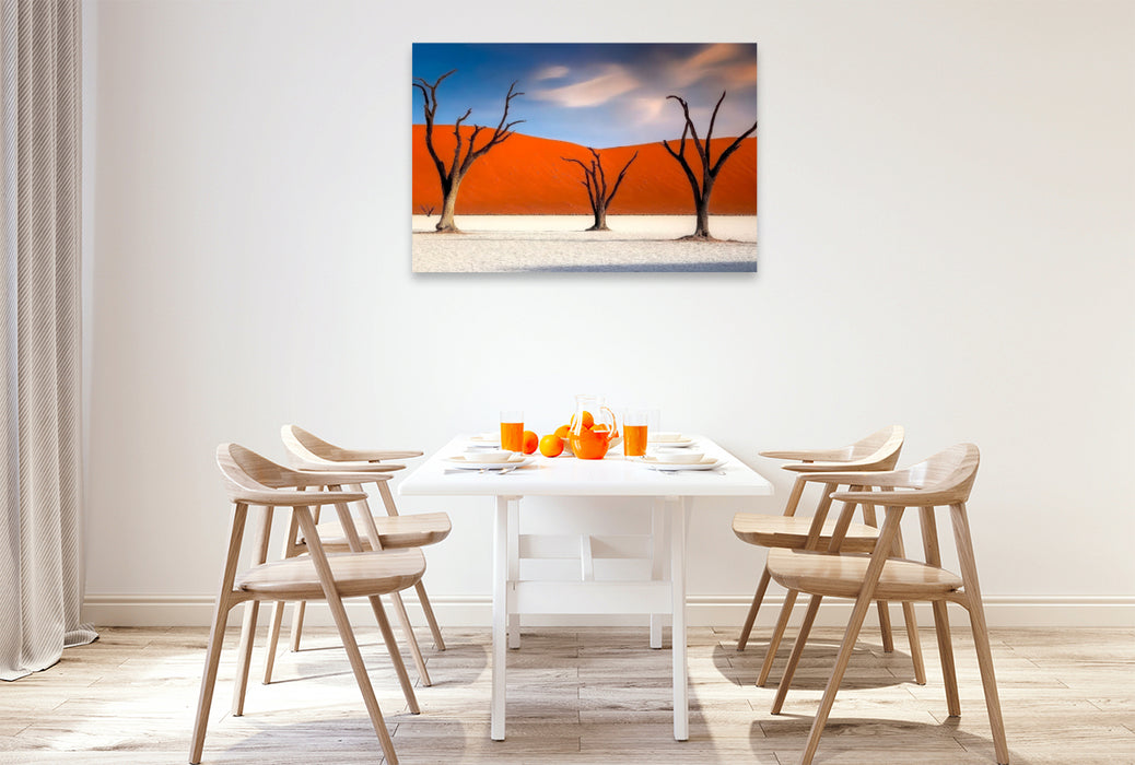 Premium Textil-Leinwand Das Deadvlei -Teil des Namibia-Naukluft-Nationalparks