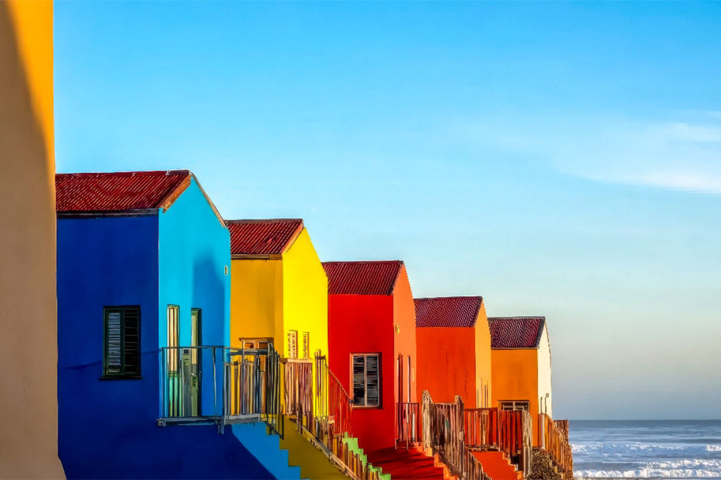 Premium Textil-Leinwand Muizenberg - Vorort von Kapstadt