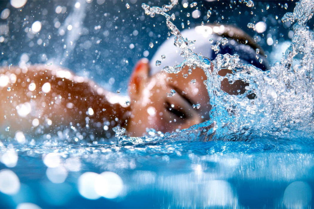 Premium Textil-Leinwand Schwimmen