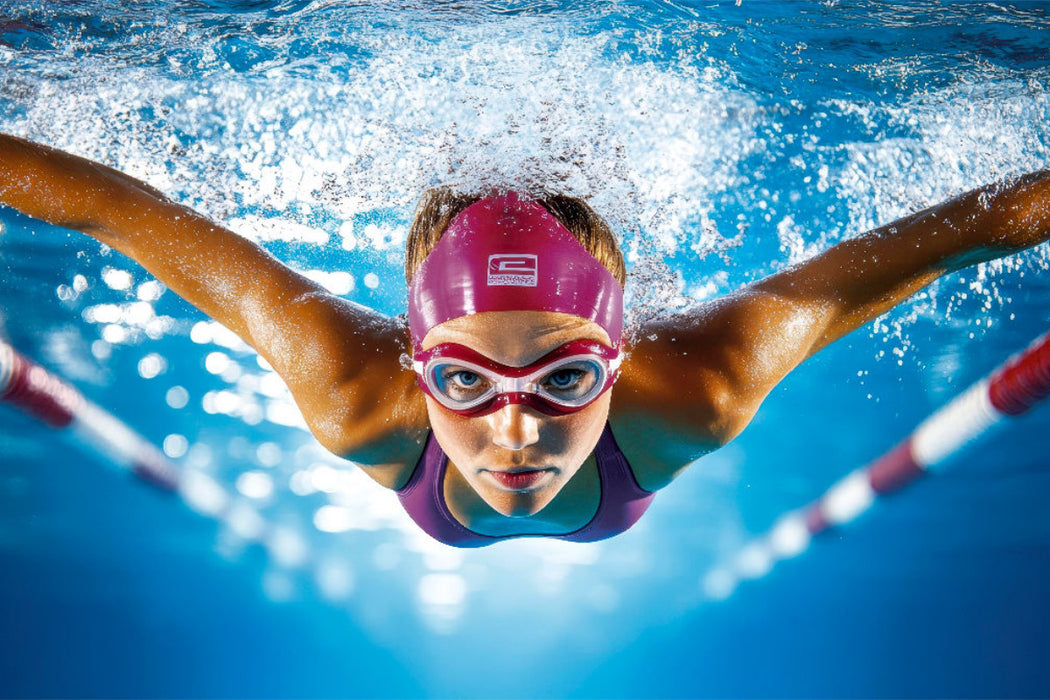 Premium Textil-Leinwand Schwimmen