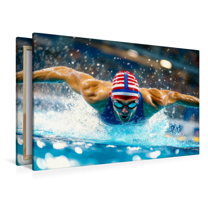 Premium Textil-Leinwand Kraft, Anstrengung und Intensität