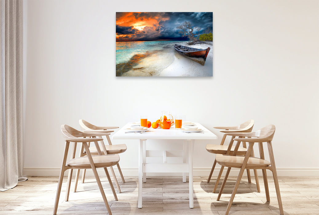 Premium Textil-Leinwand Bald wird es an diesem mystischen PLatz dunkel