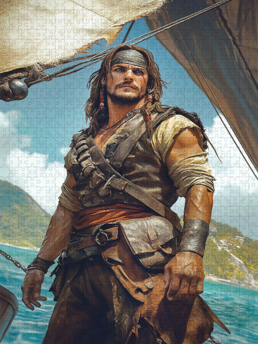 er Kapitän riss das Steuerrad herum – hinter ihnen brach die Hölle los - CALVENDO Foto-Puzzle'