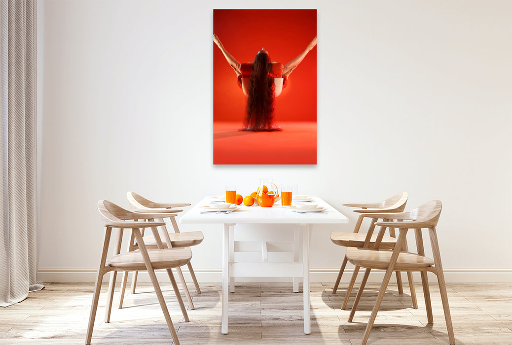 Premium Textil-Leinwand Beine breit