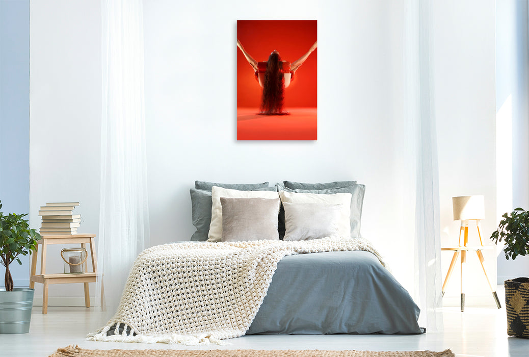 Premium Textil-Leinwand Beine breit