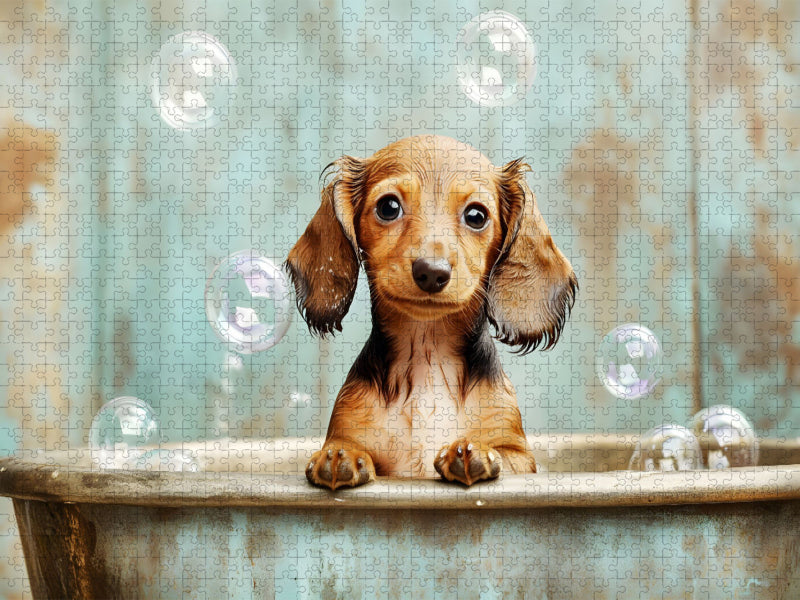 Ein Motiv aus dem Kalender "Plitsch, Platsch, tierisch nass" - CALVENDO Foto-Puzzle'