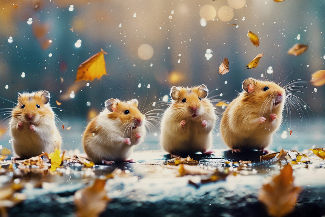 Premium Textil-Leinwand Fellknäuel auf Abenteuerkurs