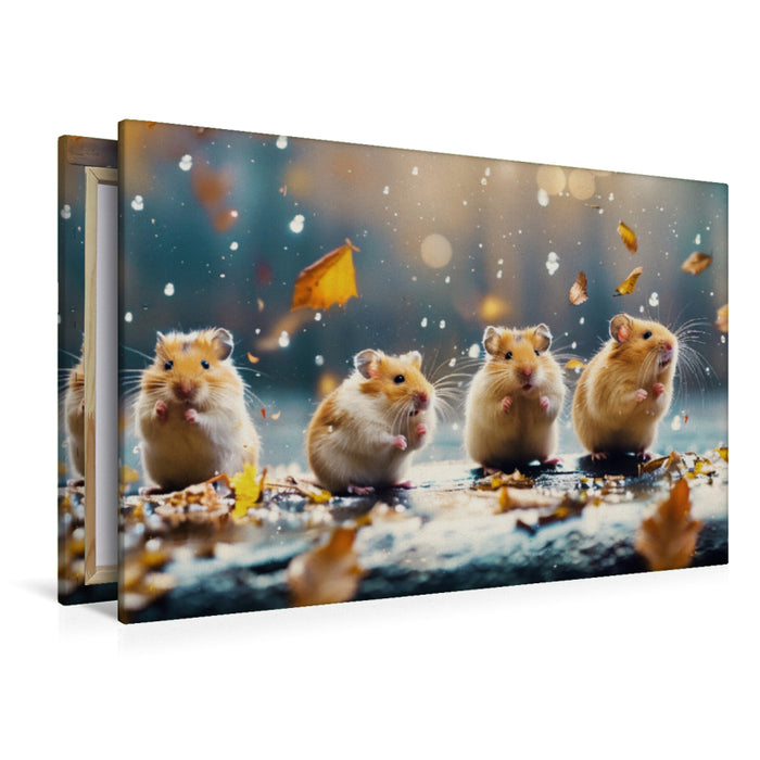 Premium Textil-Leinwand Fellknäuel auf Abenteuerkurs