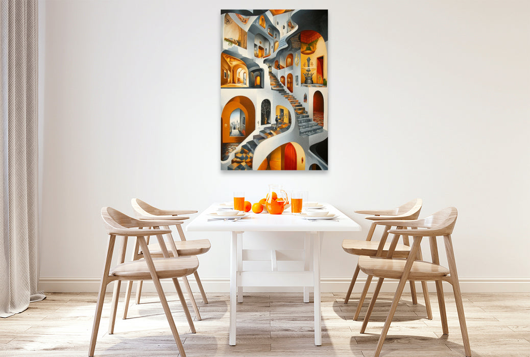 Premium Textil-Leinwand Architektur des Unmöglichen