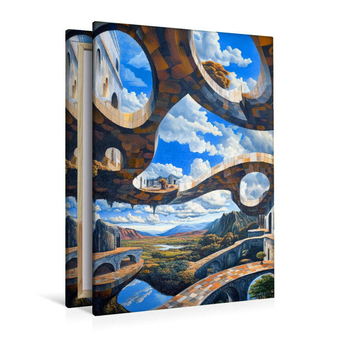 Premium Textil-Leinwand Verzerrte Realität