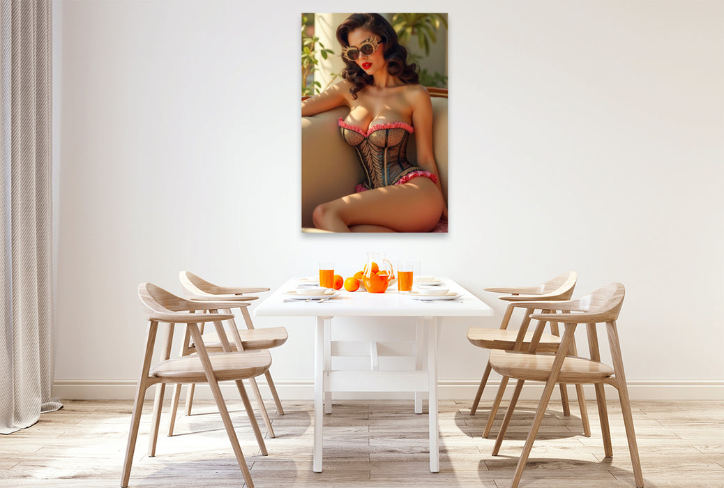 Premium Textil-Leinwand Veronica Vogue