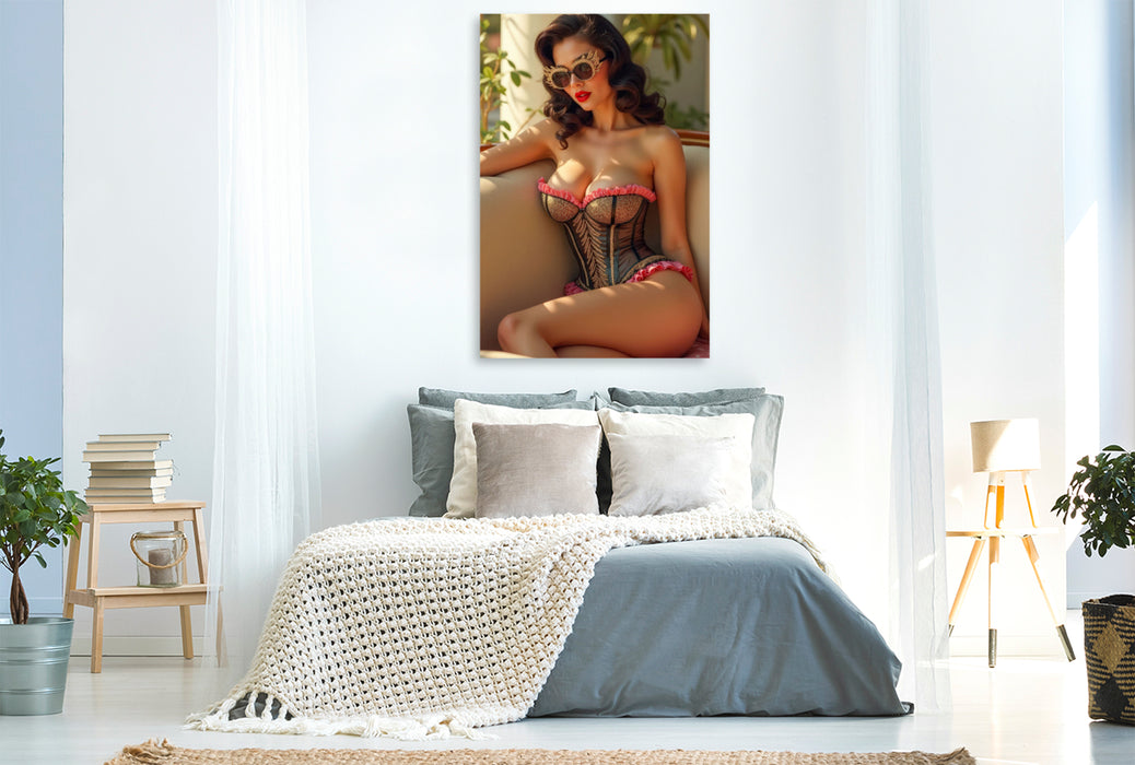 Premium Textil-Leinwand Veronica Vogue