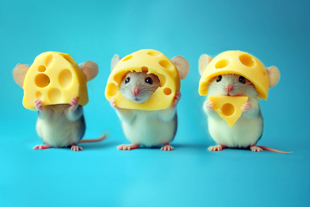 Premium Textil-Leinwand Mäuse würden Käse kaufen