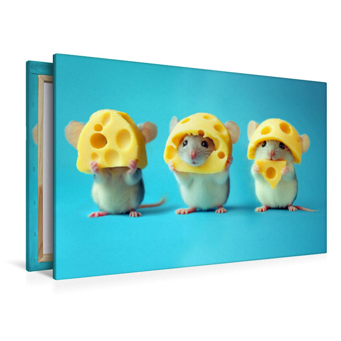 Premium Textil-Leinwand Mäuse würden Käse kaufen