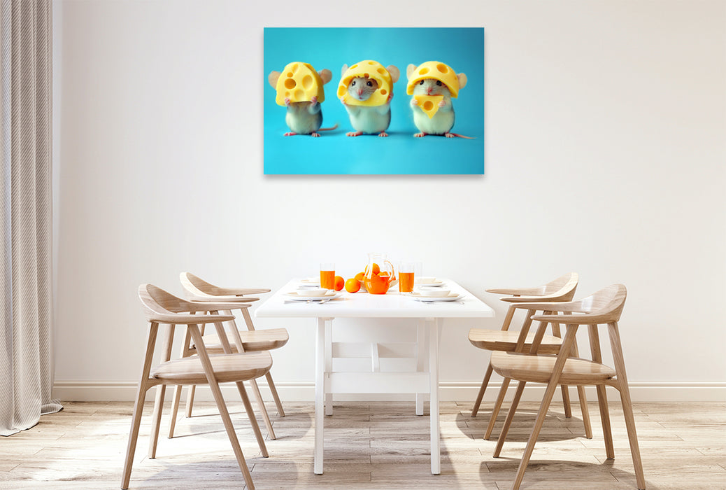 Premium Textil-Leinwand Mäuse würden Käse kaufen