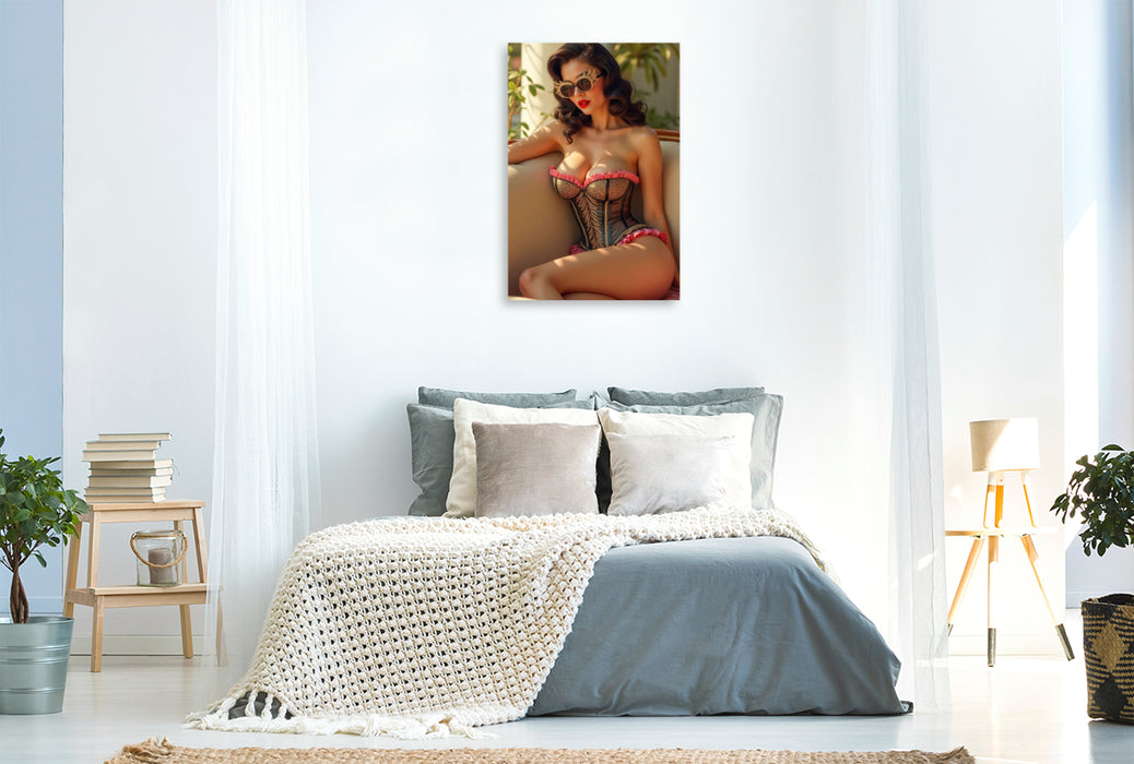 Premium Textil-Leinwand Veronica Vogue