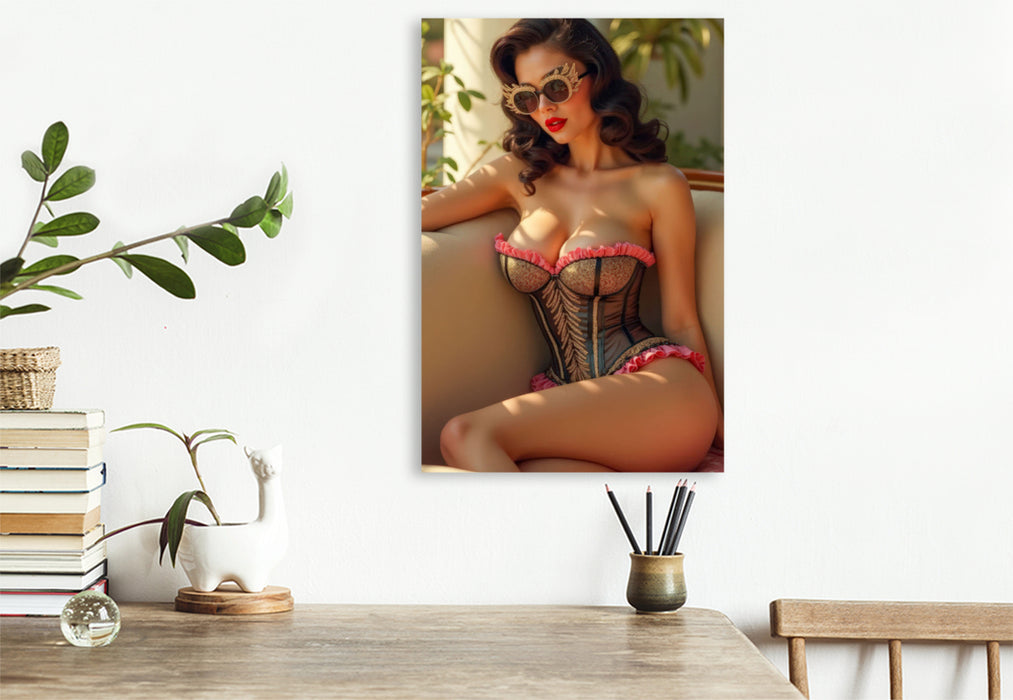 Premium Textil-Leinwand Veronica Vogue