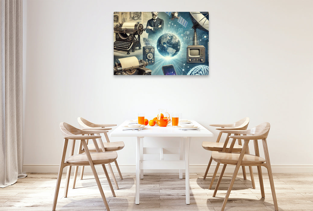 Premium Textil-Leinwand Kommunikation und Medien