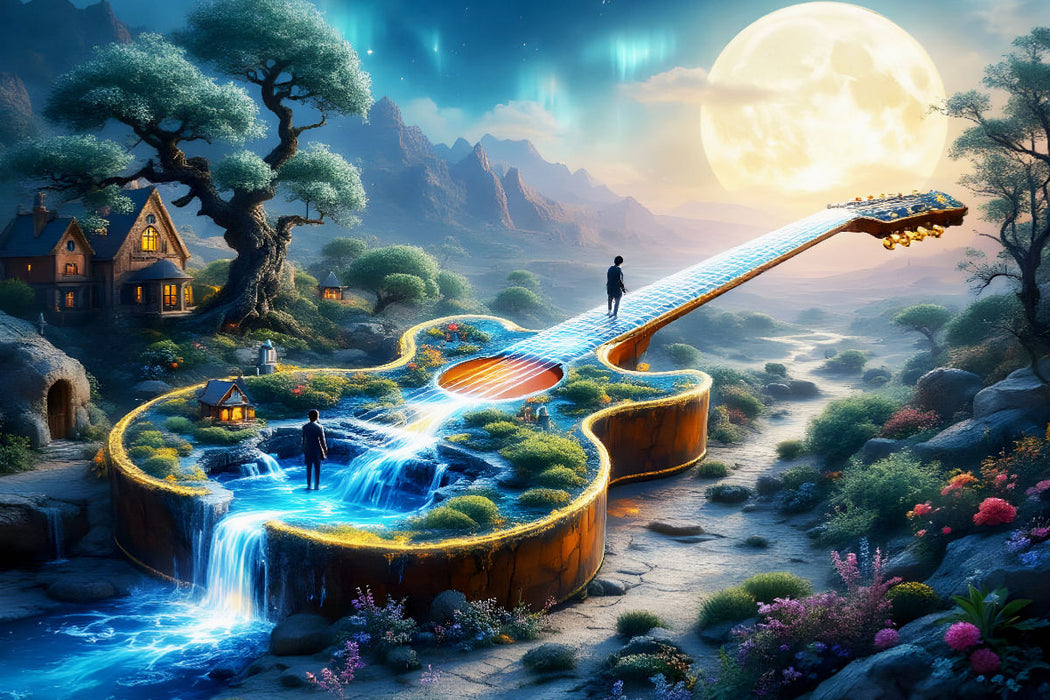 Premium Textil-Leinwand Klangvolle Weiten