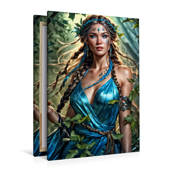 Premium Textil-Leinwand Elowen ist eine weise Seherin, die in einer Ulme wohnt.