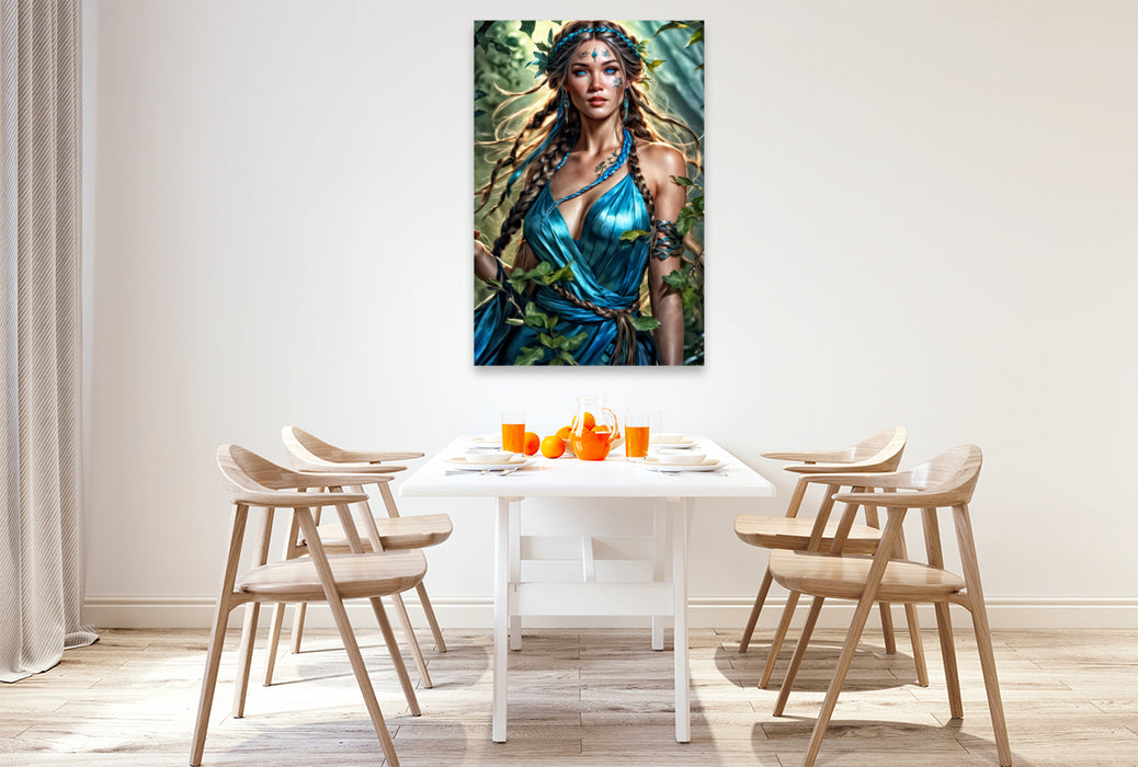 Premium Textil-Leinwand Elowen ist eine weise Seherin, die in einer Ulme wohnt.