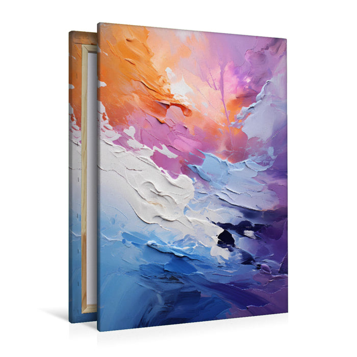 Premium Textil-Leinwand Abstraktes Bild im Impasto-Stil