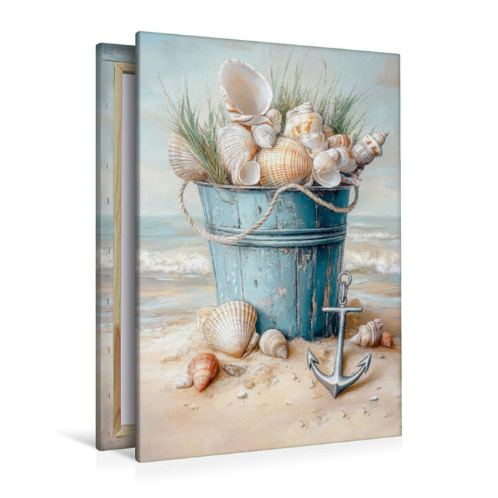 Premium Textil-Leinwand Strand-Stillleben