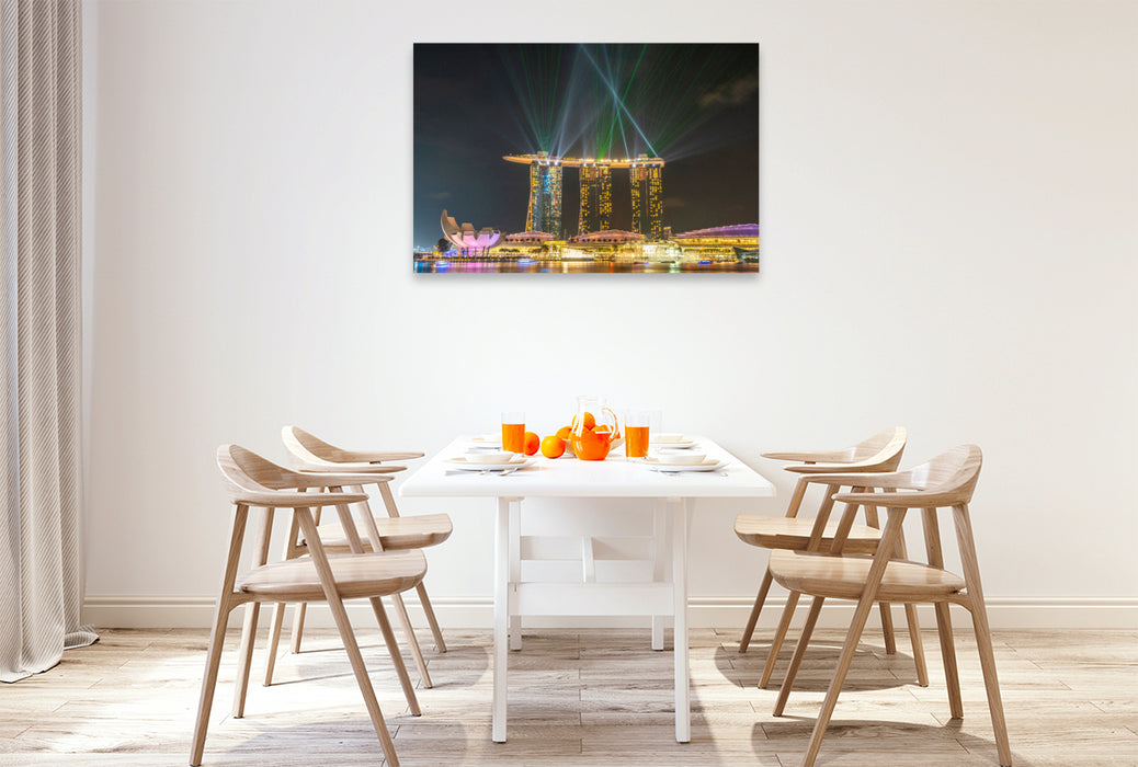 Premium Textil-Leinwand Marina Bay Sands