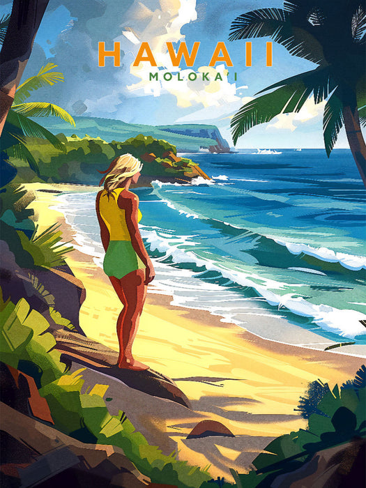Wellengang auf Moloka'i - CALVENDO Foto-Puzzle'