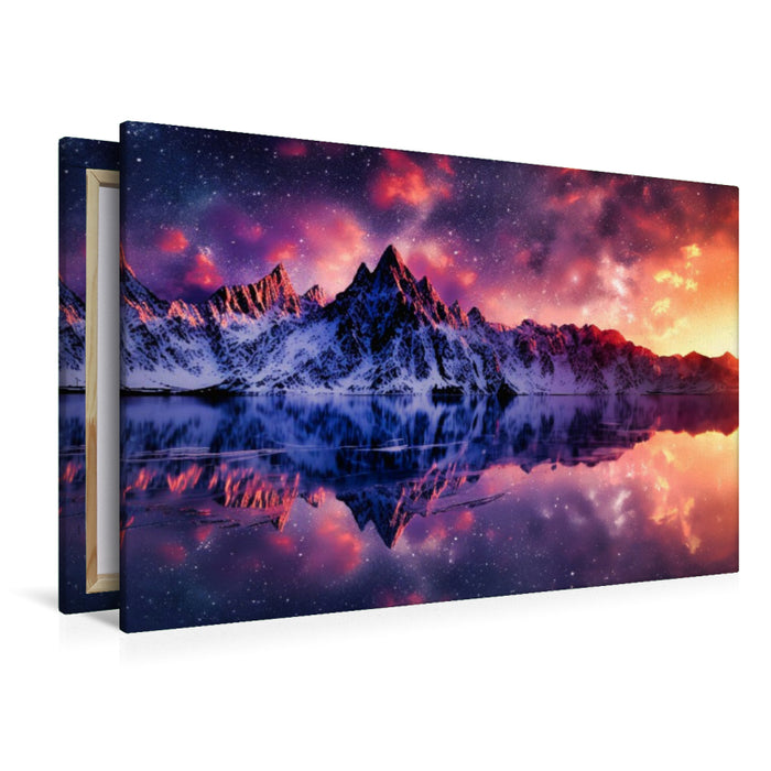 Premium Textil-Leinwand Spiegelbild der Natur