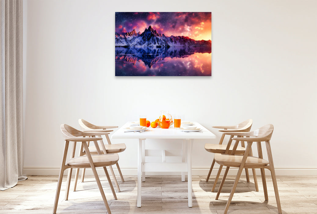 Premium Textil-Leinwand Spiegelbild der Natur