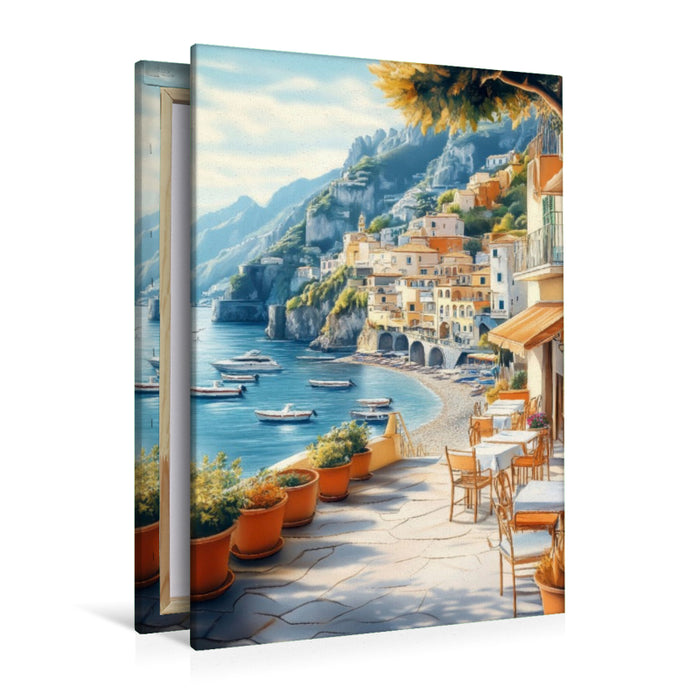 Premium Textil-Leinwand Ein mediterranes Paradies