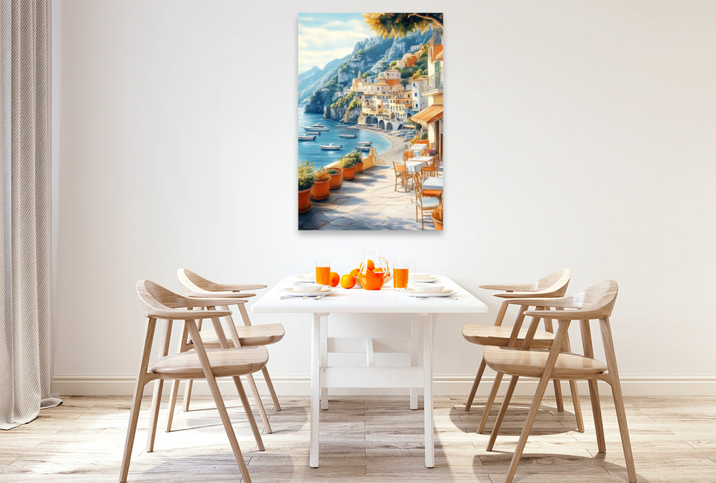 Premium Textil-Leinwand Ein mediterranes Paradies