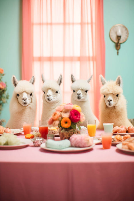 Premium Textil-Leinwand Ein Motiv aus dem Kalender Witzige Alpakas