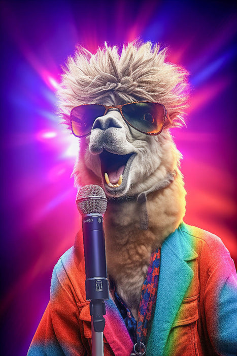 Premium Textil-Leinwand Alpakas haben den Swag, den selbst Hipster beneiden