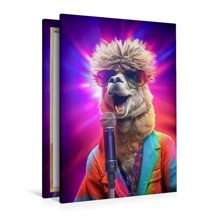 Premium Textil-Leinwand Alpakas haben den Swag, den selbst Hipster beneiden