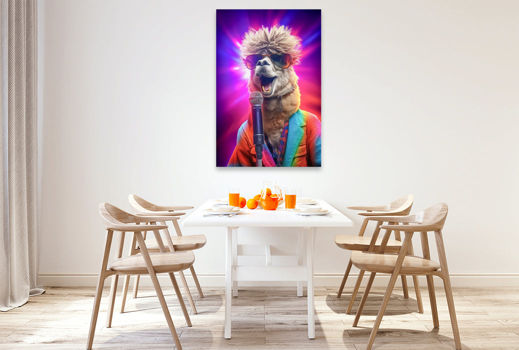 Premium Textil-Leinwand Alpakas haben den Swag, den selbst Hipster beneiden