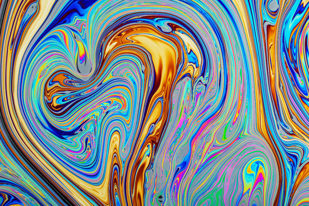 Premium Textil-Leinwand Golden Heart