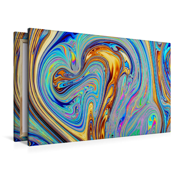 Premium Textil-Leinwand Golden Heart