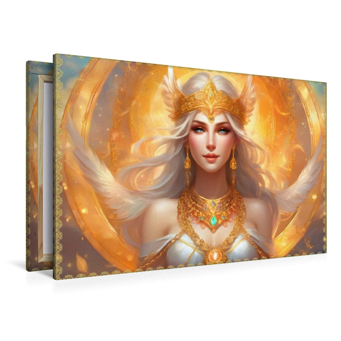 Premium Textil-Leinwand Nordische Göttin Freya